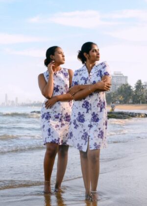 Violet Muse - Purple Floral Dress - Nivana