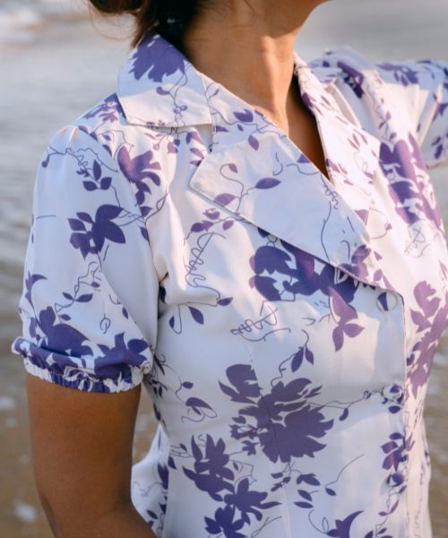 Violet Muse - Purple Floral Dress - Nivana - Image 3