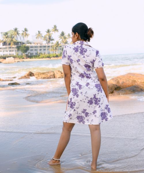 Violet Muse - Purple Floral Dress - Nivana - Image 7