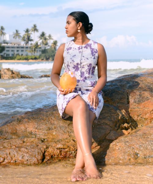 Lavender Bloom - Purple Sleeveless Dress - Nivana - Image 2