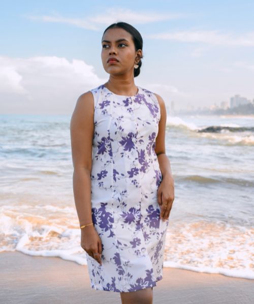 Lavender Bloom - Purple Sleeveless Dress - Nivana - Image 6