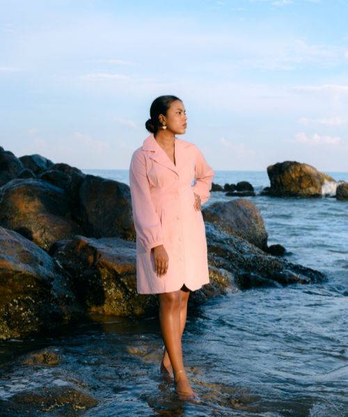 Blushlight - Pink Blazer Dress - Nivana - Image 2